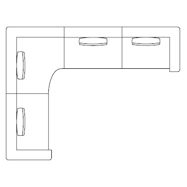 Elissa Sectional 3_ 360 x 280 x H 69 cm