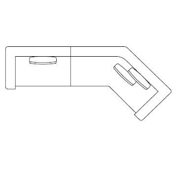 Elissa Sectional 4_ 356 x 164 x H 69 cm