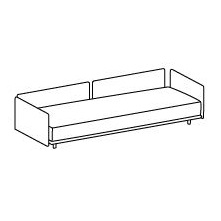 Harbour 3 Posti_ 239 x 95 x H 39/80 cm (B178BA)