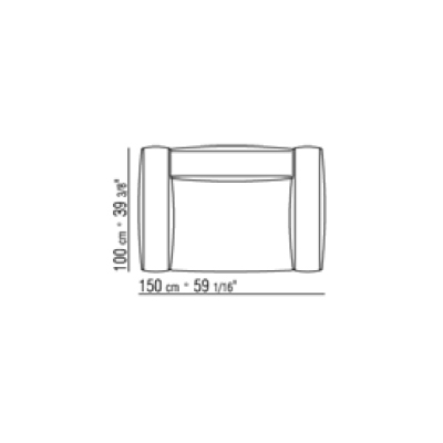 150 x 100 x H 62 cm