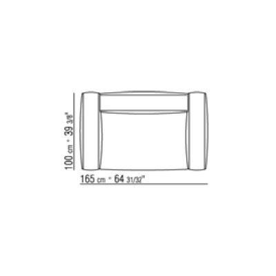 165 x 100 x H 62 cm