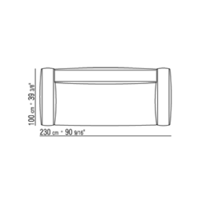 230 x 100 x H 62 cm