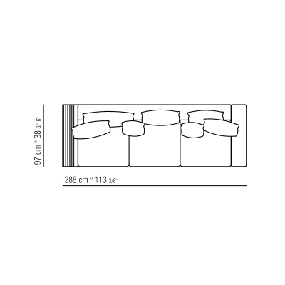 11PXA_ 288 x 97 x H 56 cm