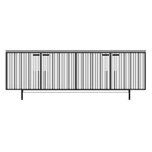 Selvans_ 277 x 45.9 x H 73 cm (4 Türen)