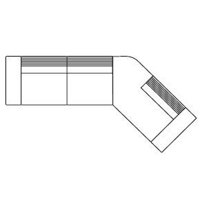 Grand Angle 4A_ 374 x 192 x H 71.5 / 99 cm