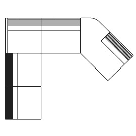 Grand Angle 6A_ 344.5 x 278 x H 71.5 / 99 cm