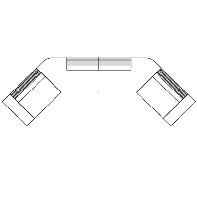 Grand Angle 8_ 537 x 192 x H 71.5 / 99 cm