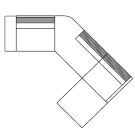 Grand Angle 9A_ 345 x 308 x H 71.5 / 99 cm