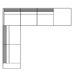 Grand Angle 11A_ 375 x 337 x H 71.5 / 99 cm