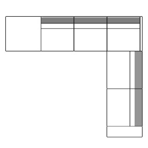 Grand Angle 11B_ 375 x 337 x H 71.5 / 99 cm
