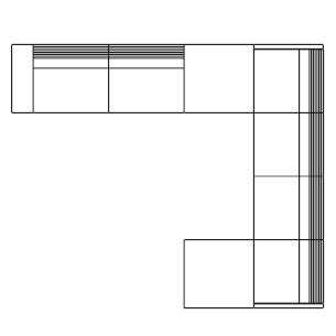 Grand Angle 13A_ 434 x 374 x H 71.5 / 99 cm
