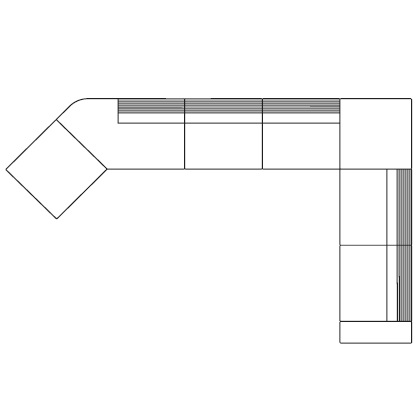 Grand Angle 15A_ 547 x 337 x H 71.5 / 99 cm
