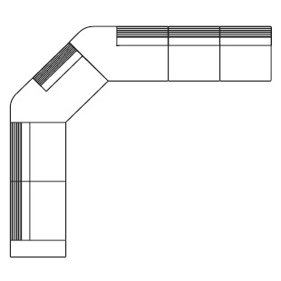 Grand Angle 16A_ 456.5 x 411 x H 71.5 / 99 cm