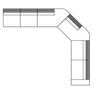 Grand Angle 16B_ 456.5 x 411 x H 71.5 / 99 cm