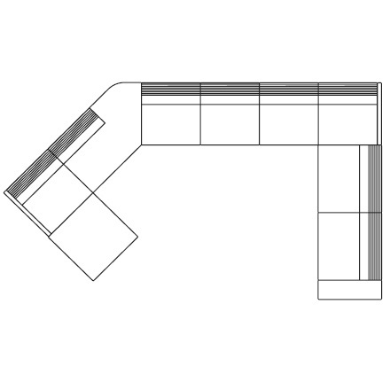 Grand Angle 17B_ 576.5 x 337 x H 71.5 / 99 cm