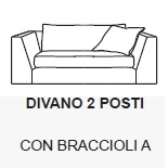 Exclusif 2PA_ 177.5 x 100 x H 75 / 78.5 cm