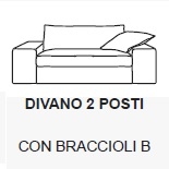 Exclusif 2PB_ 182.5 x 100 x H 75 / 78.5 cm