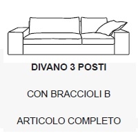 Exclusif 3PB_ 248.5 x 100 x H 75 / 78.5 cm