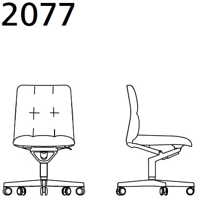 2077_ 72x72xH87.5 cm - Without armrests