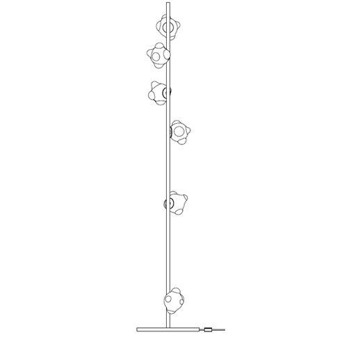 57.6 Ø35 x H 1,80 cm ( Stem )