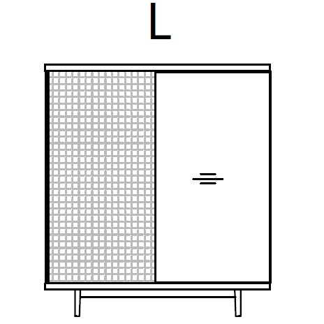 2710_Gauche_120 x 58 x H 135 cm - 2 portes