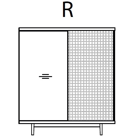 2710_Right_120 x 58 x H 135 cm - 2 portes