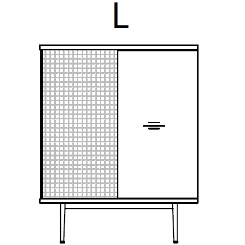 2711_Gauche_120 x 58 x H 150 cm - 2 portes