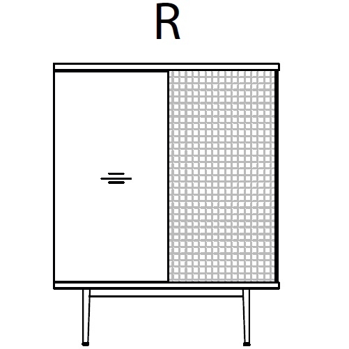 2711_Right_120 x 58 x H 150 cm - 2 portes
