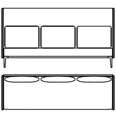 789-30 LU_ 257 x 80 x H 135 cm
