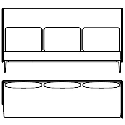 789-30 SLLR_ 257 x 80 x H 135 cm