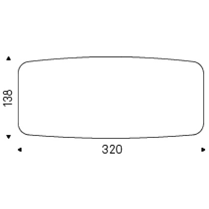 Roll_ 320 x 138 x H 75 cm Sag.