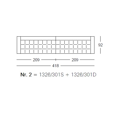 1326 Alfa_ Nr.2_  418 x 92 x H 65 cm