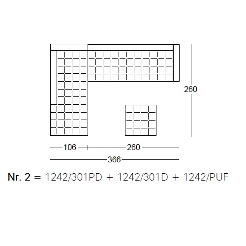 Kilt_ Nr.2_ 366 x 260 x H 64 cm