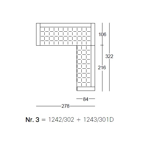 Kilt_ Nr.3_ 278 x 322 x H 64 cm