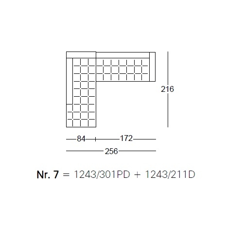 Kilt_ Nr.7_ 256 x 216 x H 64 cm