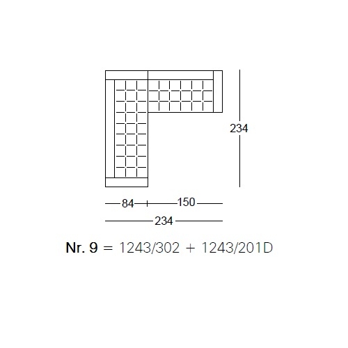 Kilt_ Nr.9_ 234 x 234 x H 64 cm