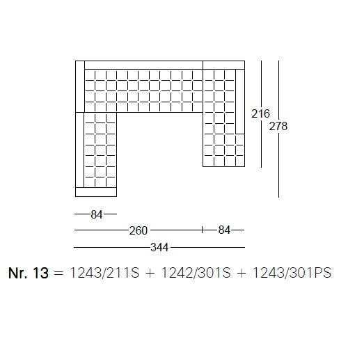 Kilt_ Nr.13_ 344 x 278 x H 64 cm 