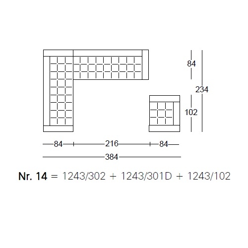 Kilt_ Nr.14_ 384 x 234 x H 64 cm 