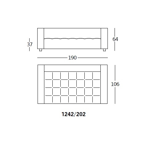 Kilt_ 1242/202_ 190 x 106 x H 64 cm