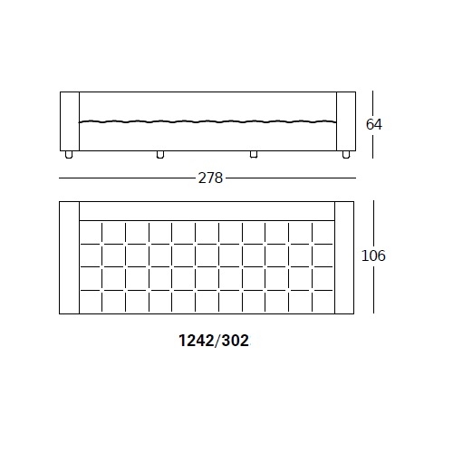 Kilt_ 1242/302_ 278 x 106 x H 64 cm