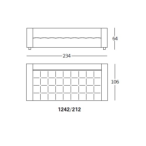 Kilt_ 1242/212_ 234 x 106 x H 64 cm