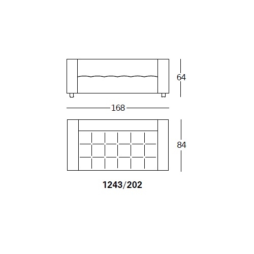 Kilt_ 1243/202_ 168 x 84 x H 64 cm