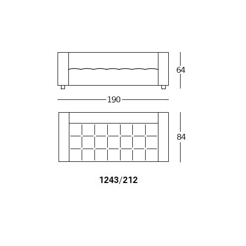 Kilt_ 1243/212_ 190 x 84 x H 64 cm