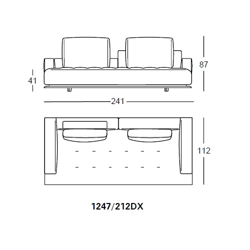 Shiki_ 1247/212DX_ 241 x 112 x H 87 cm