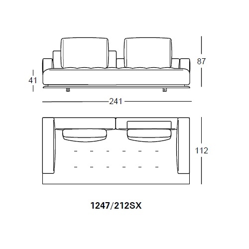 Shiki_ 1247/212SX_ 241 x 112 x H 87 cm
