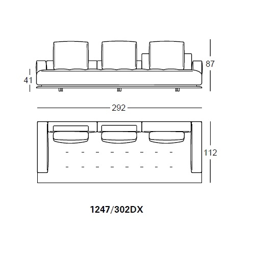 Shiki_ 1247/302DX_ 292 x 112 x H 87 cm