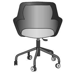 Piccione_ 68 x 70 x H 81.5 / 94.5 cm (Con apoyabrazos)