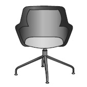 Piccione_ 71.5 x 71.5 x H 85.4 cm (Con apoyabrazos)