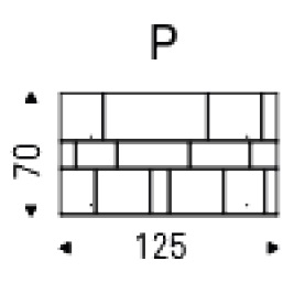 Wally P_ 125 x 26 x H 70 cm