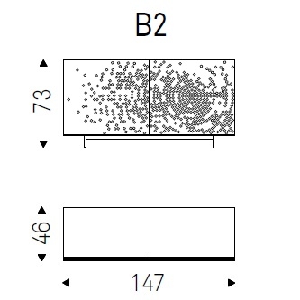 B2_ 147 x 46 x H 73 cm